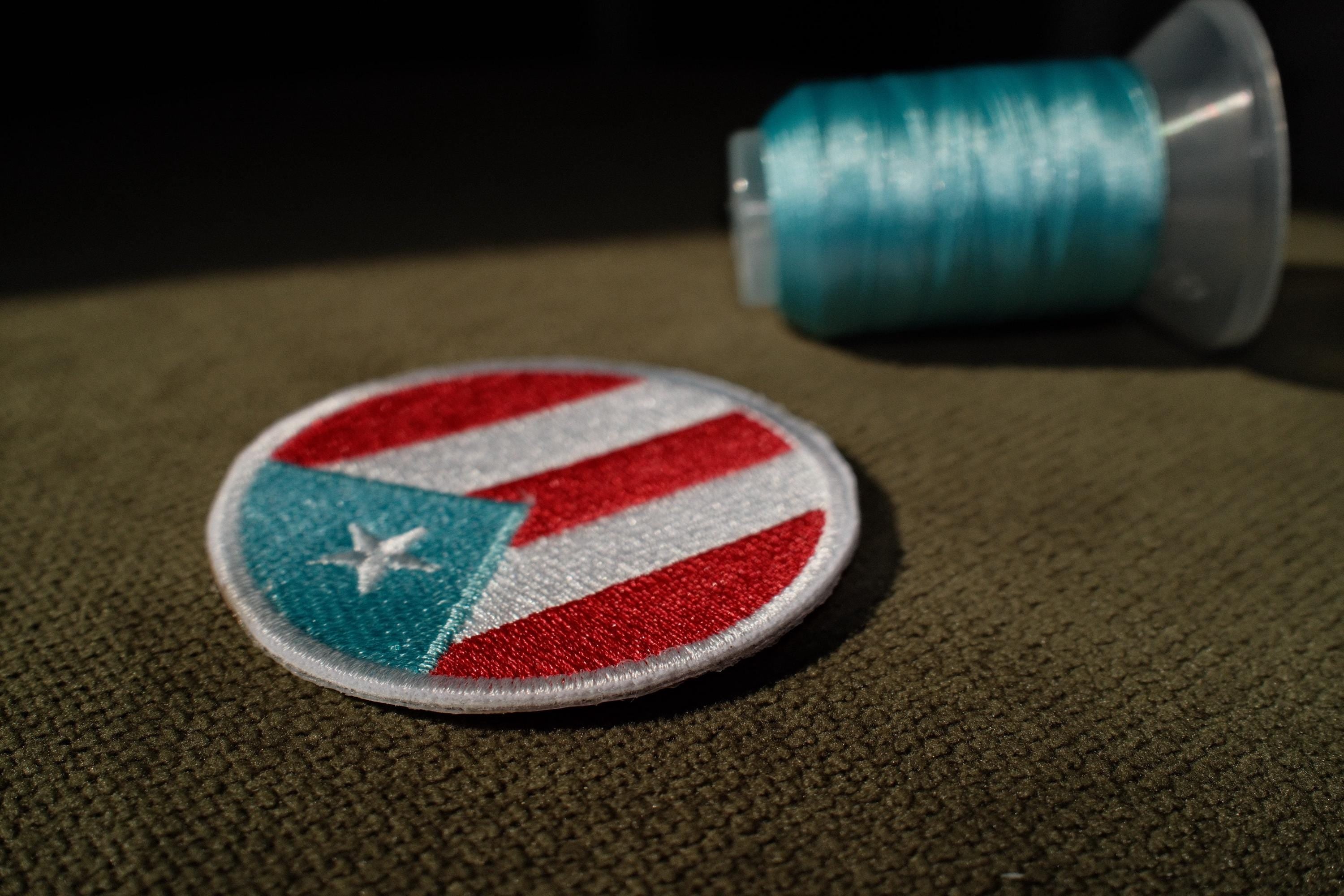 Puerto Rican Flag Embroidered Patch Iron-On