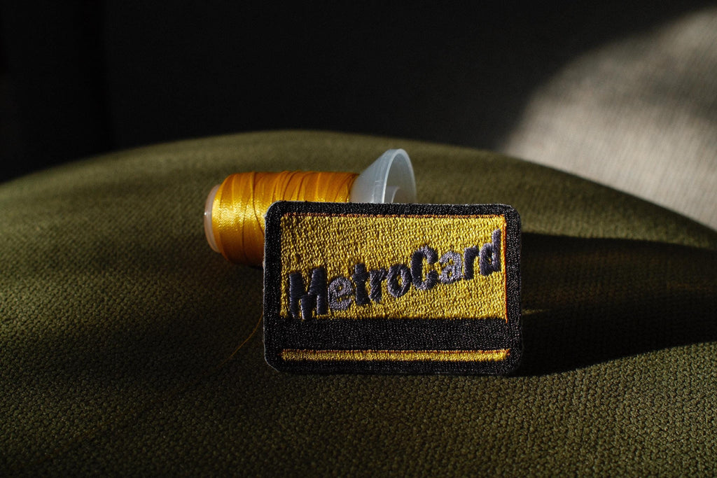 Mini Yellow NYC Transit Card Embroidered Patch