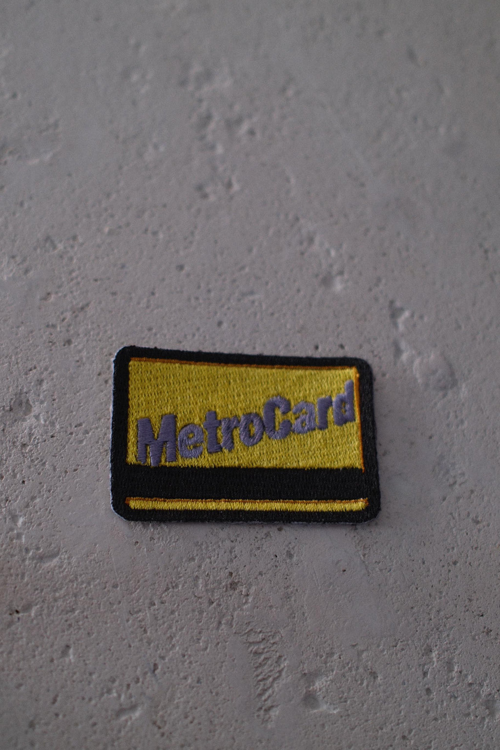 Mini Yellow NYC Transit Card Embroidered Patch