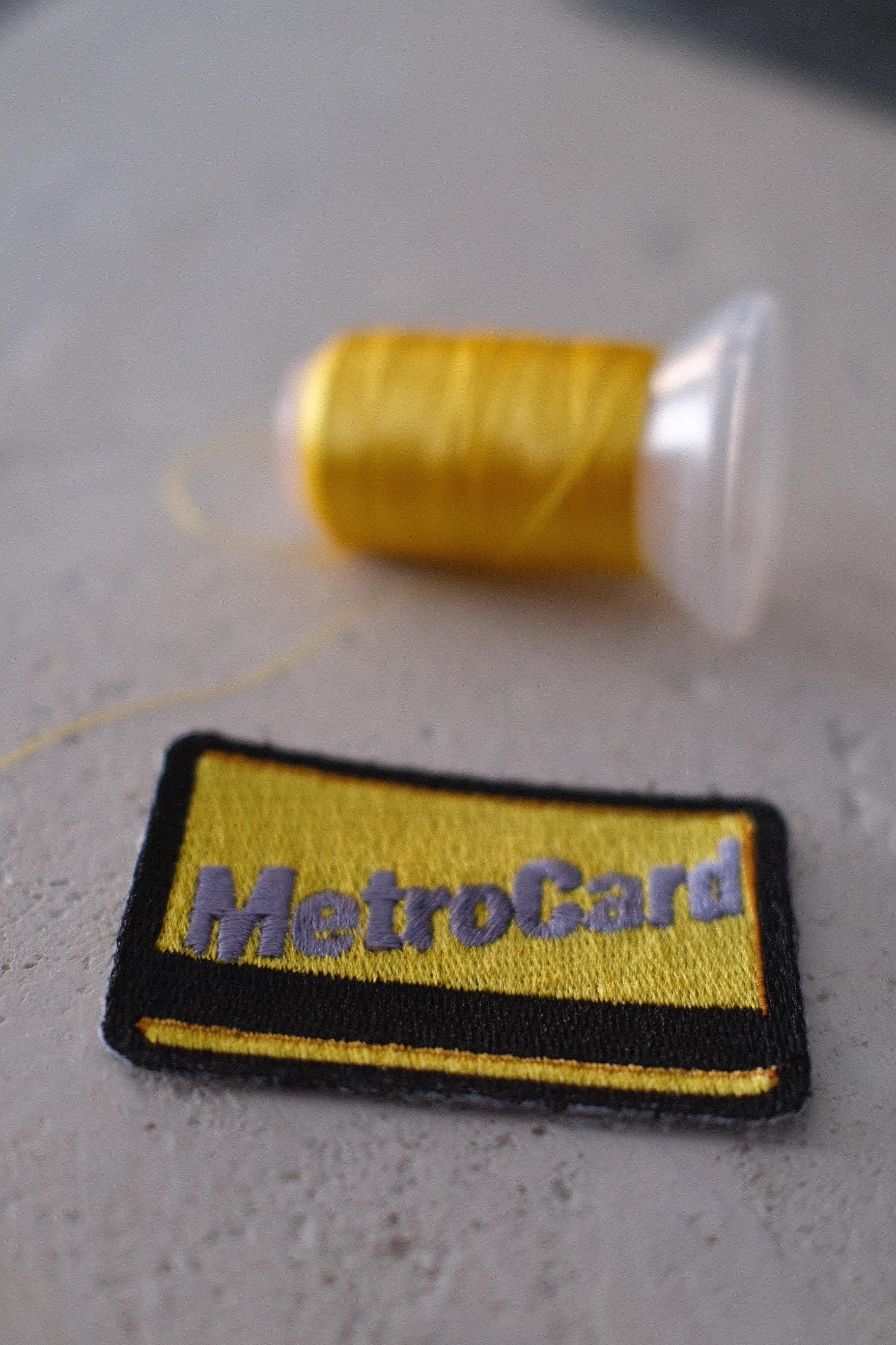 Mini Yellow NYC Transit Card Embroidered Patch