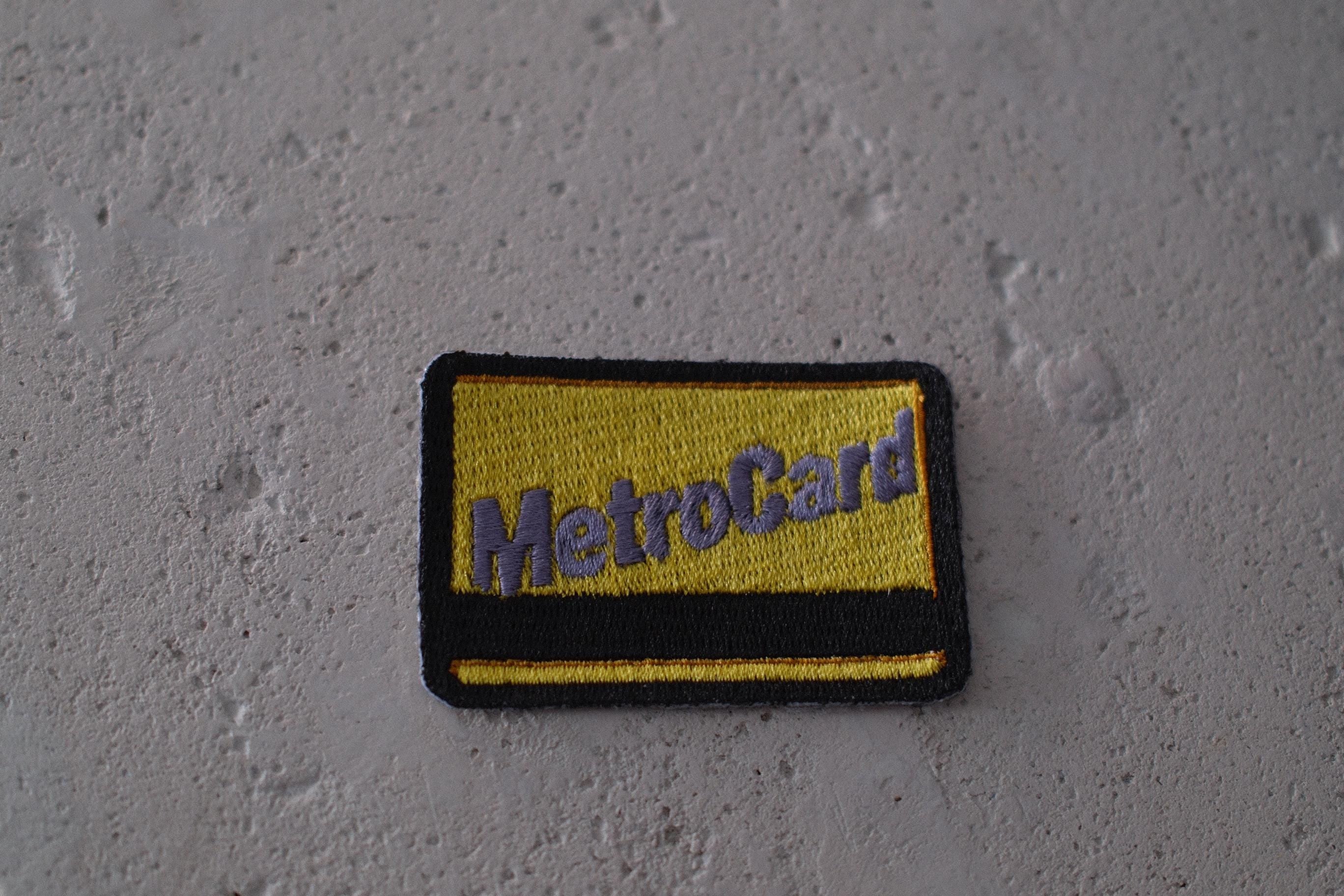 Mini Yellow NYC Transit Card Embroidered Patch